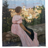 フレデリックバジールザピンクドレス シャワーカーテン (正面)