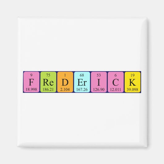 フレデリック周期表名磁石 マグネット (正面)
