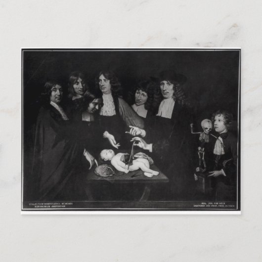 フレデリック教授の解剖学の授業 ポストカード (正面)