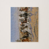 フレデリック絵画・レミントンの「木材のためのダッシュ」 ジグソーパズル (縦)