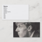 フレデリック著Aubrey Beardsley (1872-98年)のポートレート 名刺 (正面/裏面)
