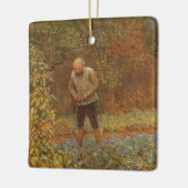 フレデリック・ウォーカーによる「アマチュア（コーチマン＆キャベツ）」 セラミックオーナメント (左)