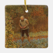 フレデリック・ウォーカーによる「アマチュア（コーチマン＆キャベツ）」 セラミックオーナメント (正面)