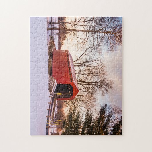 フレデリック・カウンティ・メリーランドの屋根付き橋 ジグソーパズル (縦)