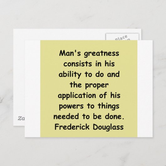 フレデリック・ダグラス引用文 ポストカード (正面/裏面)