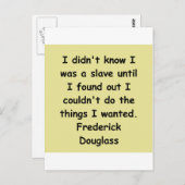 フレデリック・ダグラス引用文 ポストカード (正面/裏面)