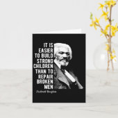 フレデリック・ダグラス 黒人歴史月間記念名言 カード (黄色い花)