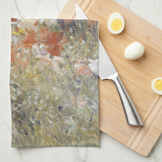 フレデリック・チャイルド・ハッサムによるセリア・サクスターの庭 キッチンタオル (四つ折り)