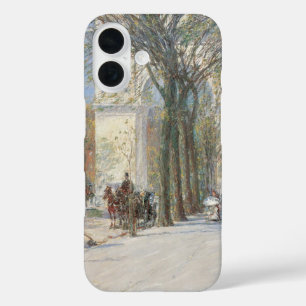 フレデリック・チャイルド・ハッサムの『ワシントン・アーチ、春』 iPhone 16ケース