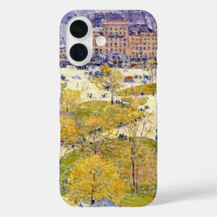 フレデリック・チャイルド・ハッサムの『春のユニオンスクエア』 iPhone 16ケース
