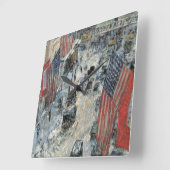 フレデリック・チルドハサムによる57通りのフラグ スクエア壁時計 (傾斜)