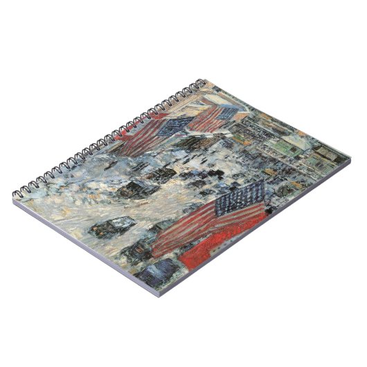 フレデリック・チルドハサムによる57通りのフラグ ノートブック (左側)