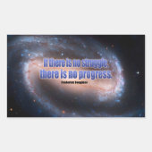 フレデリック・ド感動的ウグラス引用文「進捗」 長方形シール (正面)