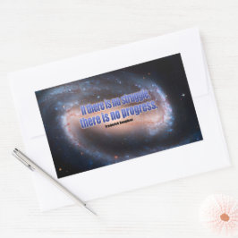 フレデリック・ド感動的ウグラス引用文「進捗」 長方形シール