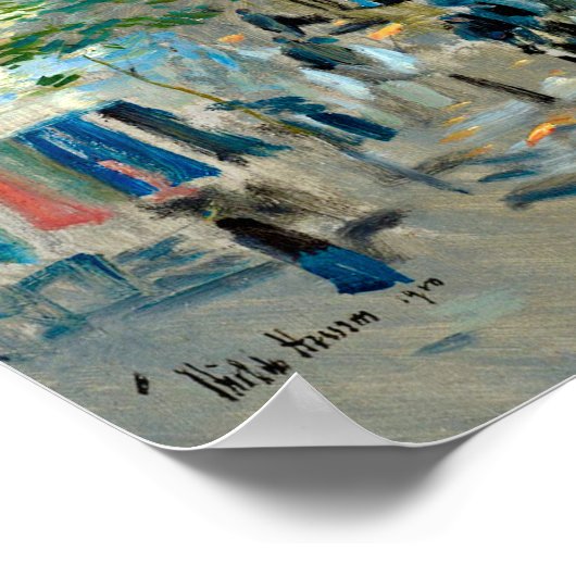 フレデリック・ハサムによる南フランスの都市の眺め ポスター (角)