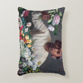 フレデリック・バジル – 牡丹の若い女性 アクセントクッション (正面(垂直))