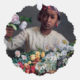 フレデリック・バジル – 牡丹の若い女性 オーナメントカード