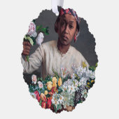 フレデリック・バジル – 牡丹の若い女性 オーナメントカード (左)