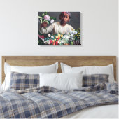 フレデリック・バジル – 牡丹の若い女性 キャンバスプリント (インサイチュ (寝室))