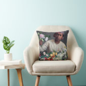 フレデリック・バジル – 牡丹の若い女性 クッション (椅子)