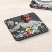 フレデリック・バジル – 牡丹の若い女性 コースター (左側)