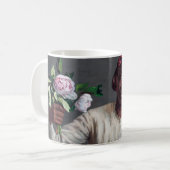 フレデリック・バジル – 牡丹の若い女性 コーヒーマグカップ (正面左)