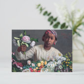 フレデリック・バジル – 牡丹の若い女性 サンキューカード (スタンド正面)