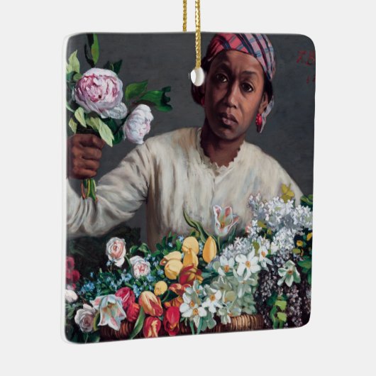 フレデリック・バジル – 牡丹の若い女性 セラミックオーナメント (右)