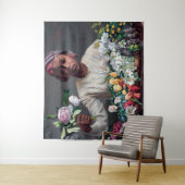 フレデリック・バジル – 牡丹の若い女性 タペストリー (インサイチュ)