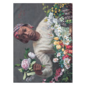 フレデリック・バジル – 牡丹の若い女性 テーブルクロス (正面)