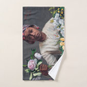 フレデリック・バジル – 牡丹の若い女性 バスタオルセット (ハンドタオル)