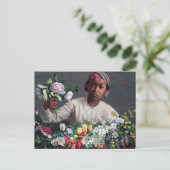 フレデリック・バジル – 牡丹の若い女性 ポストカード (スタンド正面)