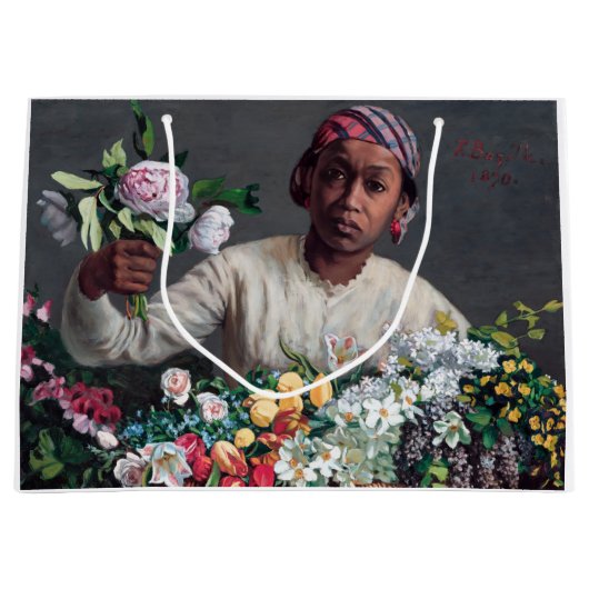 フレデリック・バジル – 牡丹の若い女性 ラージペーパーバッグ (正面)