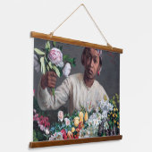 フレデリック・バジル – 牡丹の若い女性 吊り下げ型タペストリー (傾斜あり)