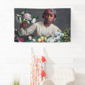 フレデリック・バジル – 牡丹の若い女性 横断幕 (インサイチュ)