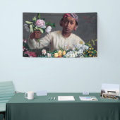 フレデリック・バジル – 牡丹の若い女性 横断幕 (トレードショー)