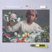 フレデリック・バジル – 牡丹の若い女性 薄葉紙 (クラフト)