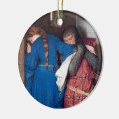 フレデリック・バートンによる砲塔階段での会合 セラミックオーナメント (左)