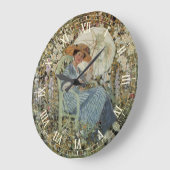 フレデリック・フリージークの『ギヴェニーでの庭』 ラージ壁時計 (傾斜)