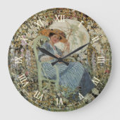 フレデリック・フリージークの『ギヴェニーでの庭』 ラージ壁時計 (正面)