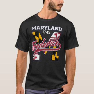 フレデリック メリーランド州 フラグ ヴィンテージ スポーツ Tシャツ