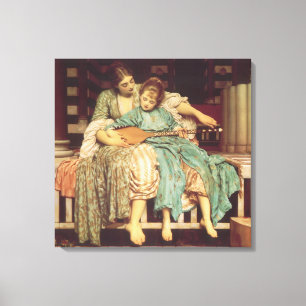 フレデリック・レイトン卿による音楽の授業 キャンバスプリント
