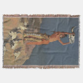 フレデリック・レミントンでバッファローを誘い返す スローブランケット (正面)