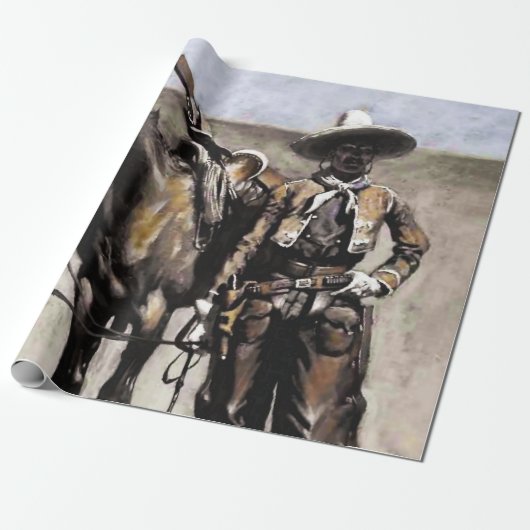 フレデリック・レミントンによるテキサス州のメキシコのバッカロ ラッピングペーパー (アンロールド)