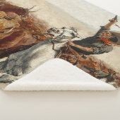 フレデリック・レミントンによるラウンドアップウェスタン・アート シェルパブランケット (3/4)