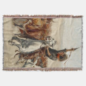 フレデリック・レミントンによるラウンドアップウェスタン・アート スローブランケット (正面)