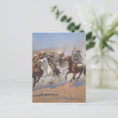 フレデリック・レミントンによる材木用ダッシュ ポストカード (スタンド正面)