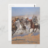 フレデリック・レミントンによる材木用ダッシュ ポストカード (正面/裏面)