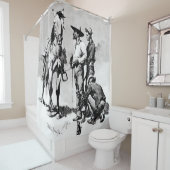 フレデリック・レミントンによる第3騎兵 シャワーカーテン (インサイチュ)