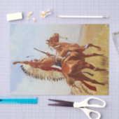 フレデリック・レミントンによる西洋美術 薄葉紙 (クラフト)